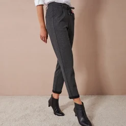 Effen chino broek, milanotricot