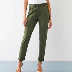 Effen chino broek, milanotricot