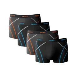 Effen, gesloten shorty met contrasterend sierstiksel - set van 4