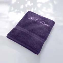 Effen handdoek, zacht comfort, personaliseerbaar