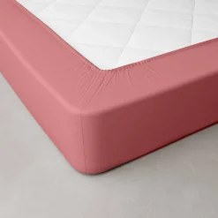 Effen hoeslaken in katoenbatist, hoeken van 40 cm