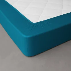 Effen hoeslaken in katoenbatist, hoeken van 40 cm