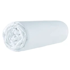 Effen hoeslaken in polyester-katoen, hoekdiepte 32 cm