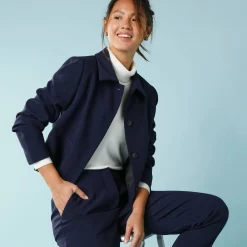 Effen korte blazer, kleine lengtes