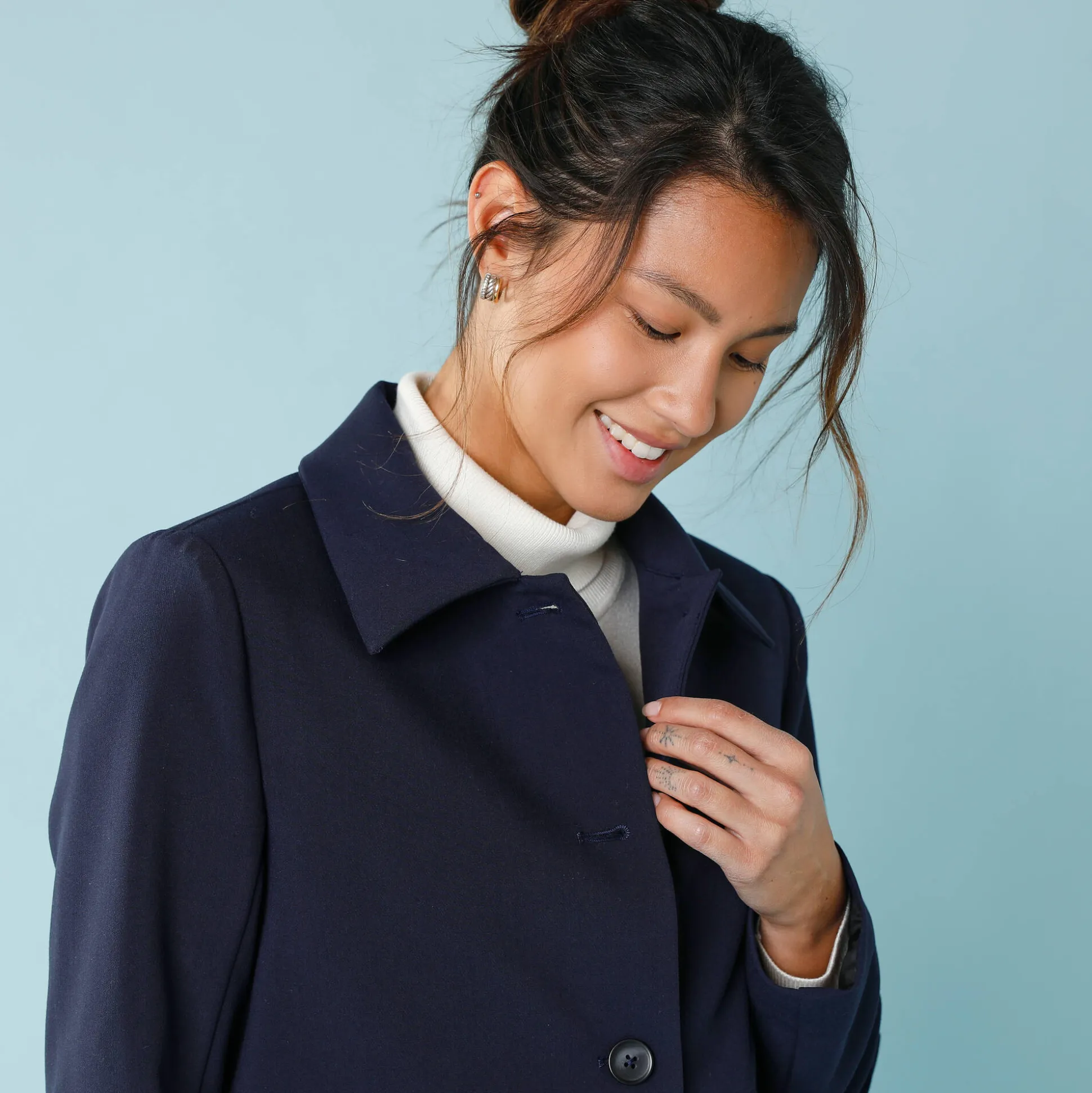 Effen korte blazer, kleine lengtes