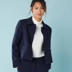 Effen korte blazer, kleine lengtes