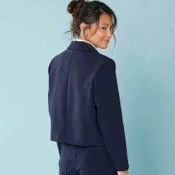 Effen korte blazer, kleine lengtes