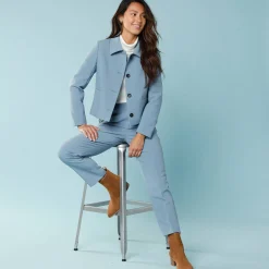 Effen korte blazer, kleine lengtes