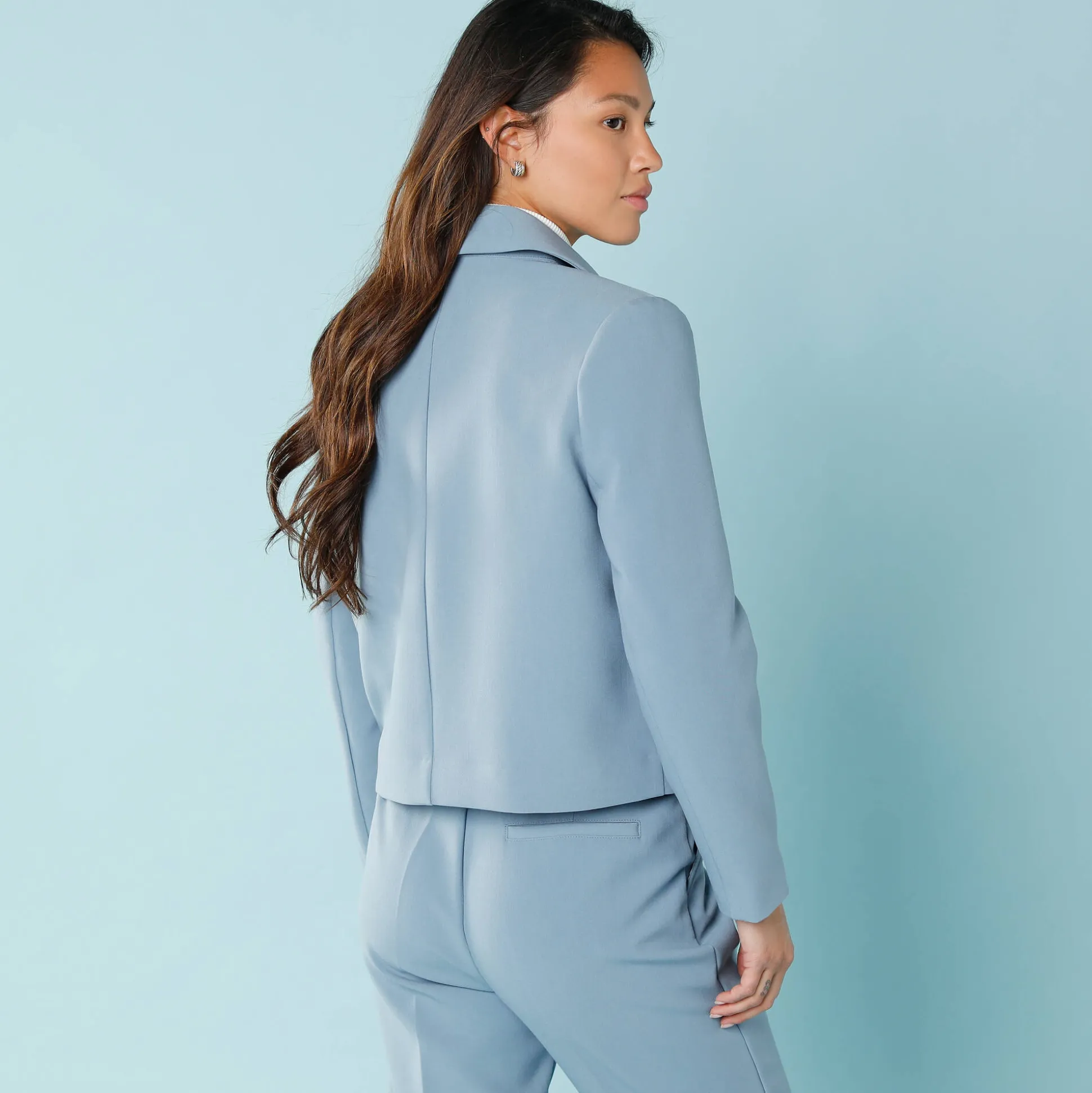 Effen korte blazer, kleine lengtes
