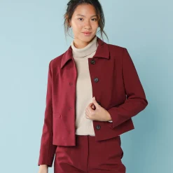 Effen korte blazer, kleine lengtes