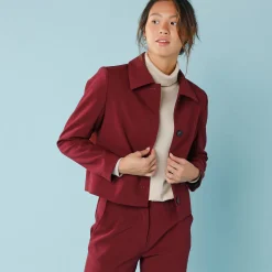 Effen korte blazer, kleine lengtes