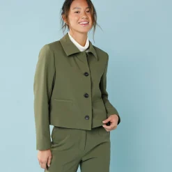 Effen korte blazer, kleine lengtes