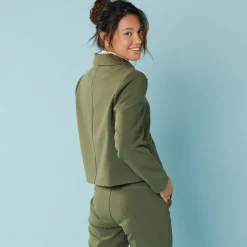 Effen korte blazer, kleine lengtes