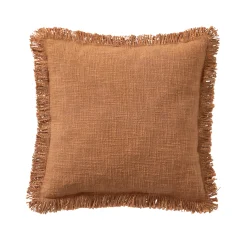 Effen kussen in getextureerd katoen
