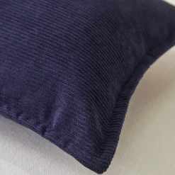 Effen kussen in ribvelours