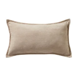 Effen kussen in ribvelours