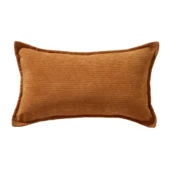 Effen kussen in ribvelours
