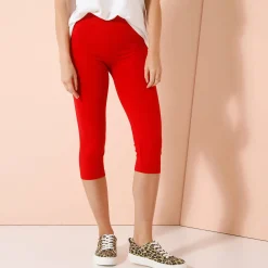 Effen 3/4-legging in stretchtricot