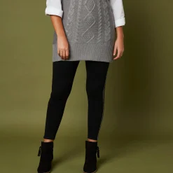 Effen legging met glanzende baan