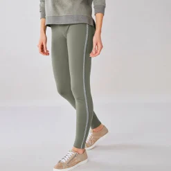 Effen legging met glanzende baan