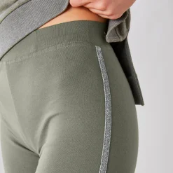 Effen legging met glanzende baan