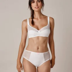 Effen maxislip in kant en katoen Tropea - set van 4