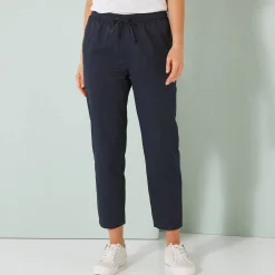 Effen mom fit 7/8-broek, katoen