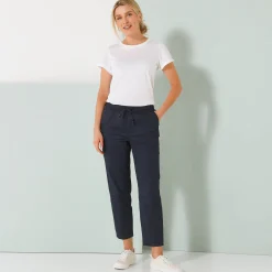 Effen mom fit 7/8-broek, katoen