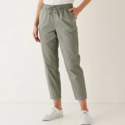 Effen mom fit 7/8-broek, katoen