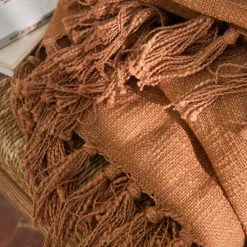 Effen plaid in getextureerd katoen