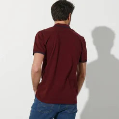 Effen polo in piquétricot met korte mouwen