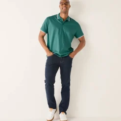 Effen polo in piquétricot met korte mouwen