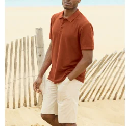 Effen polo in piquétricot met korte mouwen