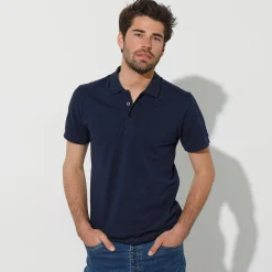 Effen polo in piquétricot met korte mouwen