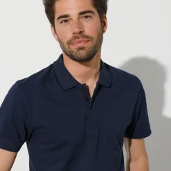 Effen polo in piquétricot met korte mouwen