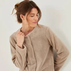 Effen pyjama in fleece