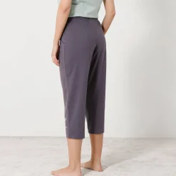 Effen 3/4-pyjamabroek met geplaatste print 