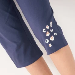 Effen 3/4-pyjamabroek met geplaatste print
