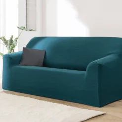 Effen rekbare hoes voor fauteuil en zitbank met armleuningen