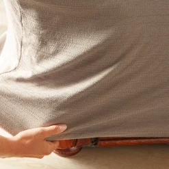 Effen rekbare hoes voor fauteuil en zitbank met armleuningen