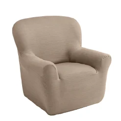 Effen rekbare hoes voor fauteuil en zitbank met armleuningen