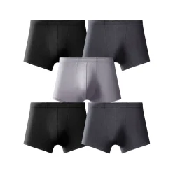 Effen shorty met elastische, overtrokken tailleband - set van 5
