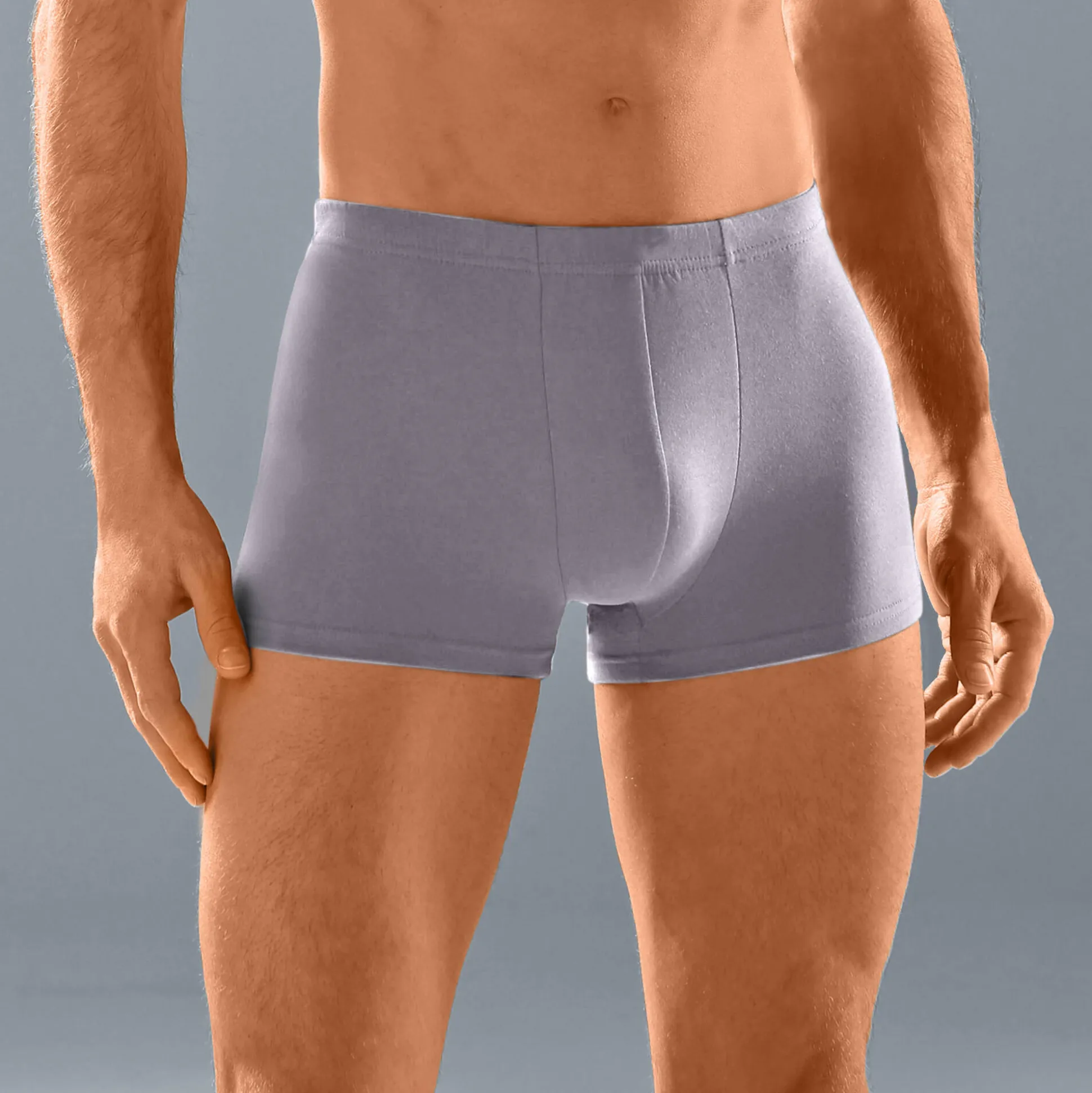 Effen shorty met elastische, overtrokken tailleband - set van 5