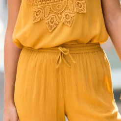 Effen soepele broek in crepon