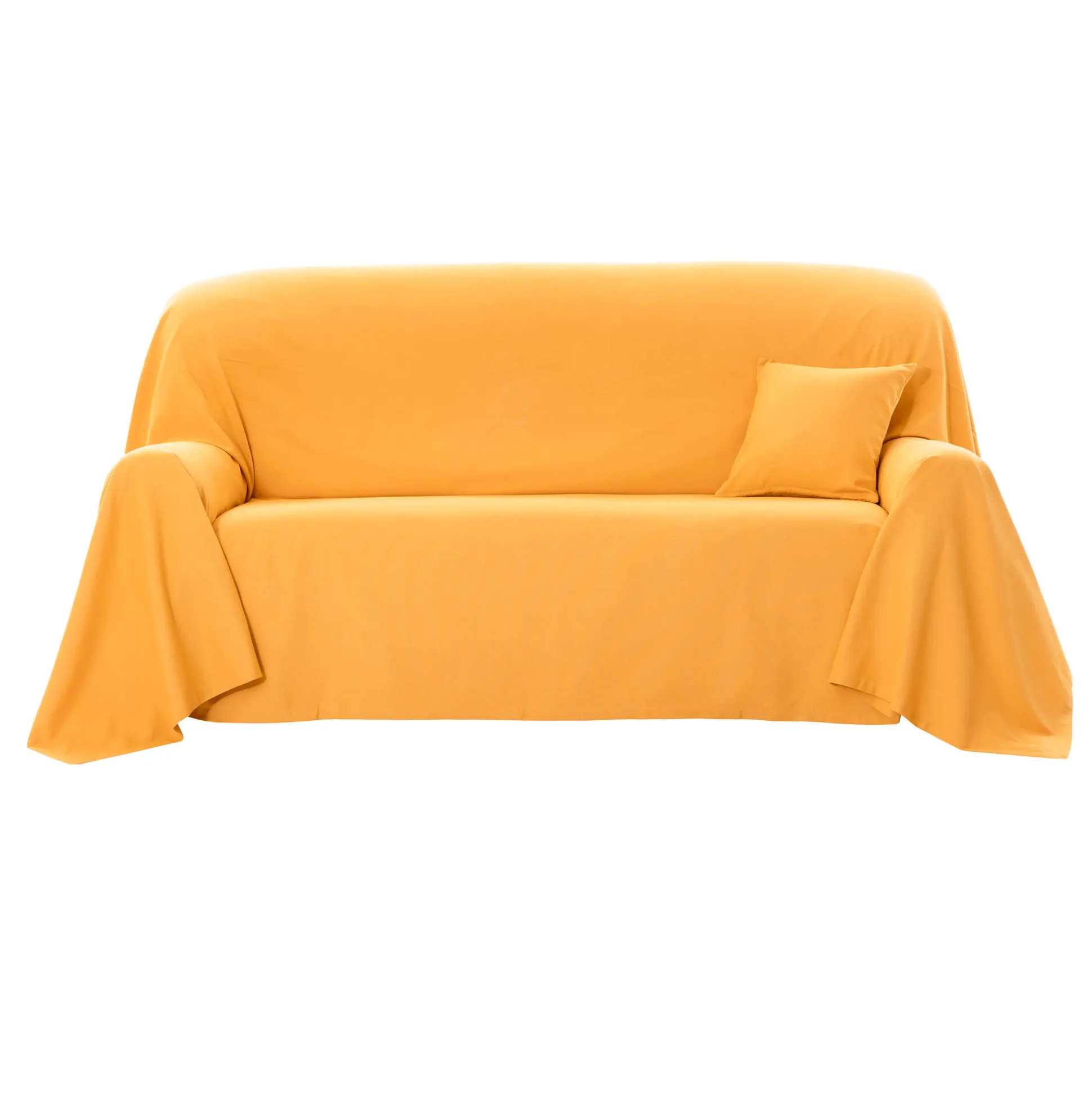 Effen sprei in zeildoekstof