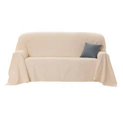 Effen sprei in zeildoekstof