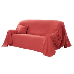 Effen sprei in zeildoekstof