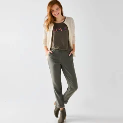 Effen tapered 7/8-broek