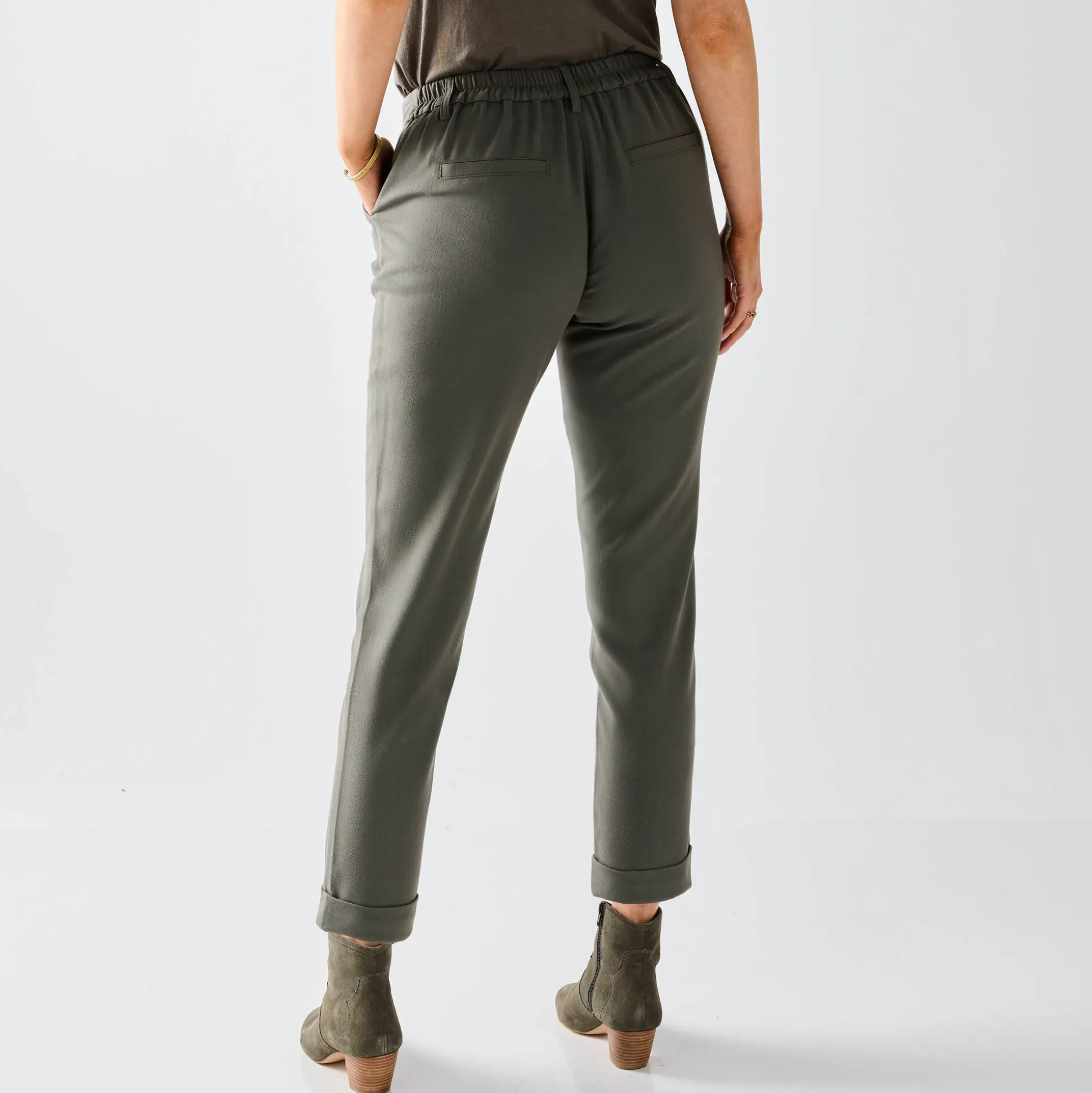 Effen tapered 7/8-broek