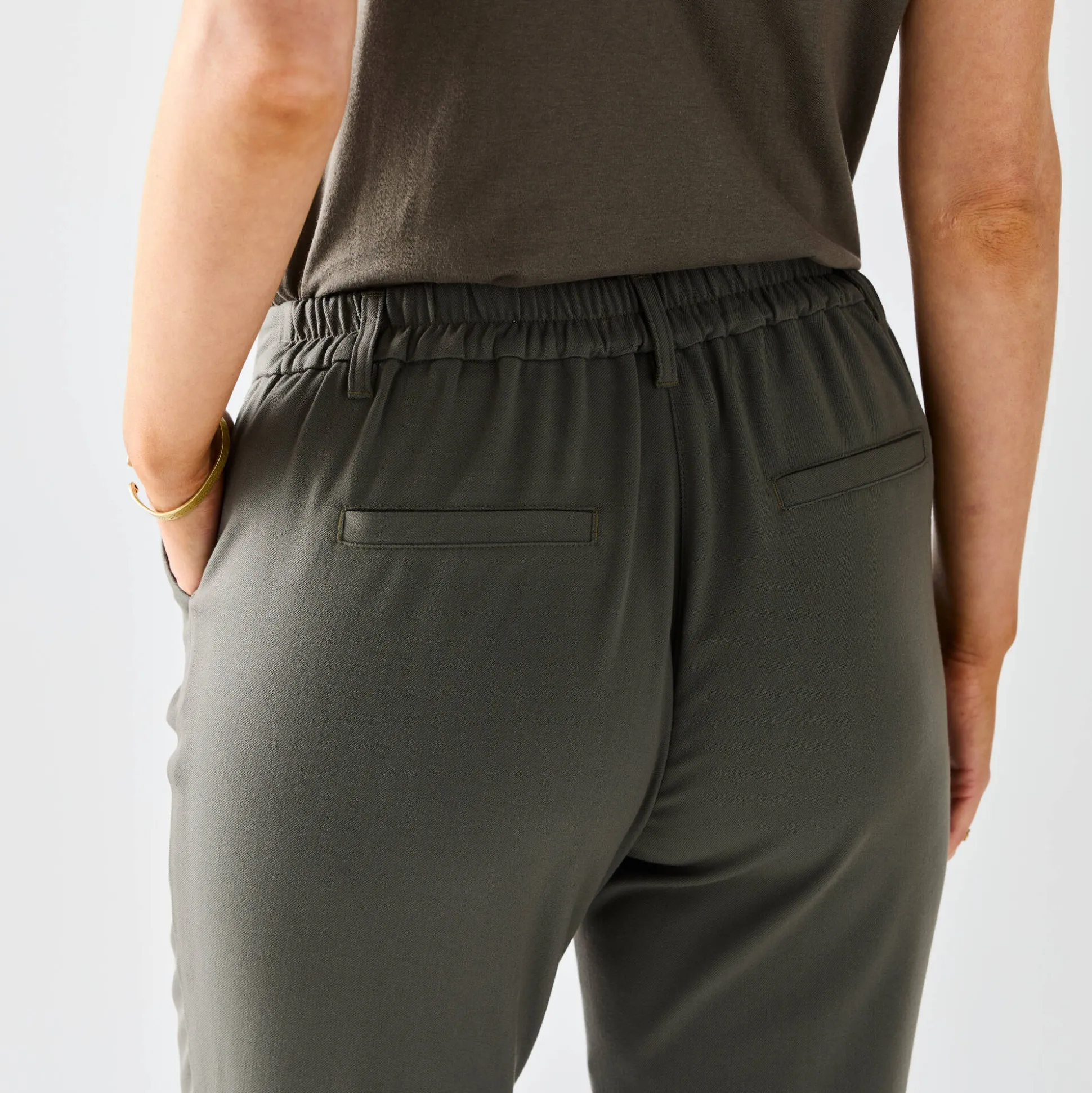 Effen tapered 7/8-broek